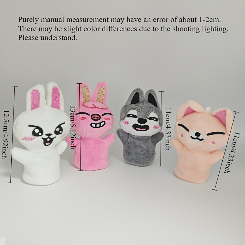 Mini Plush Dolls Interactive Puppet Toys with Soft Fluffy Characters