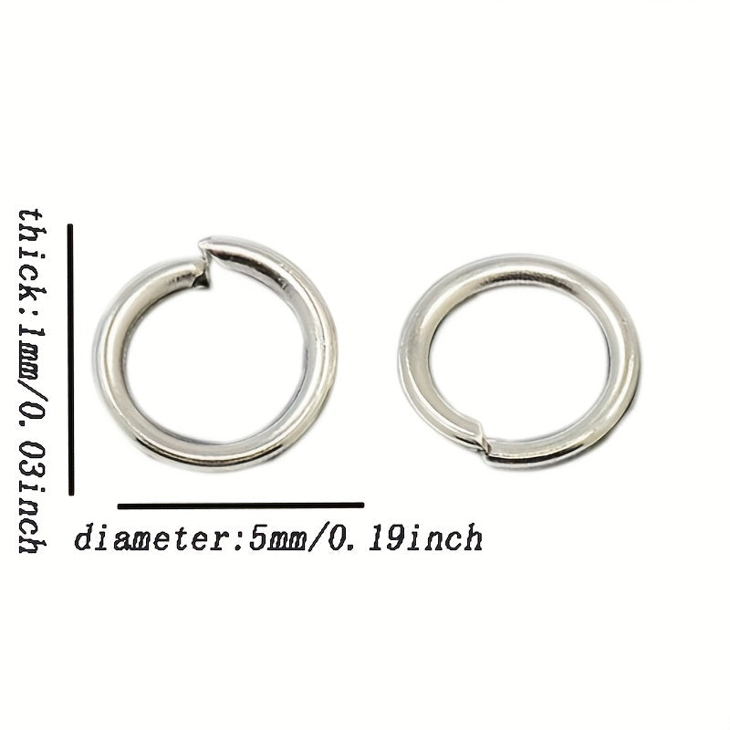120Pcs Silvery Brass Jump Ring Jewelry Making Accessories