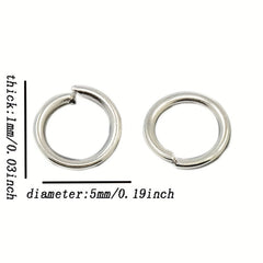 120Pcs Silvery Brass Jump Ring Jewelry Making Accessories