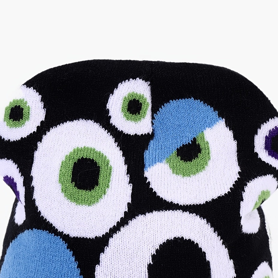 Eye Jacquard Men's Knitted Hat