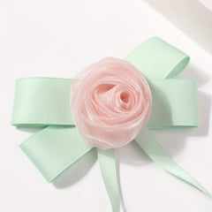 Rose Flower Hair Clip Ribbon Barrette Hair Slides Hair Decoration