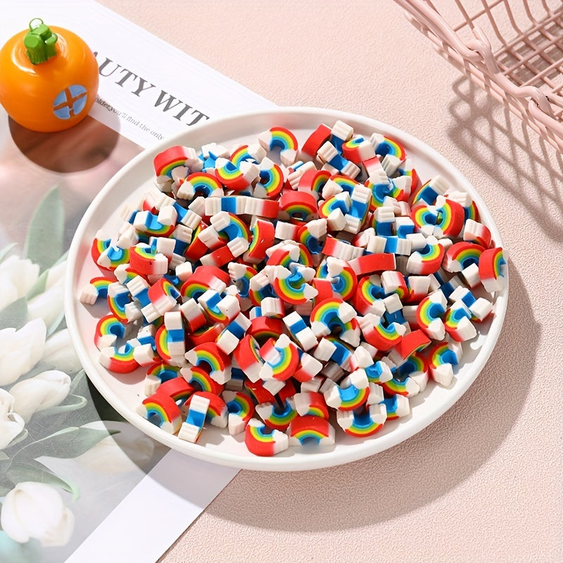 20pcs Rainbow Eraser Student Mini Eraser Cartoon Eraser