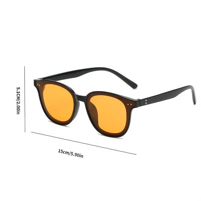 Round Sunglasses Mod Rivet Anti Glare UV400