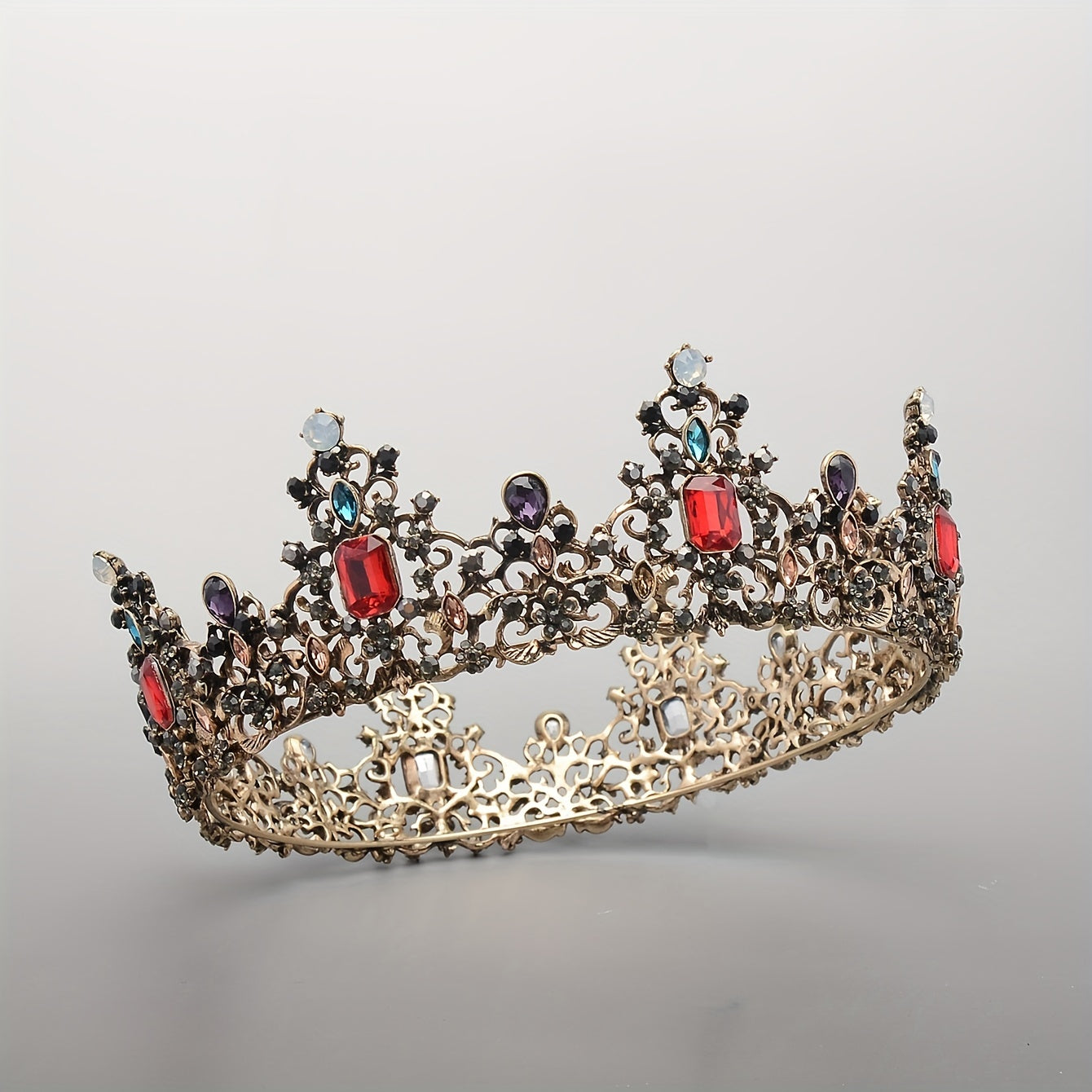 Crystal Headbang Queen Crown Tiara Bridal Headwear Crown