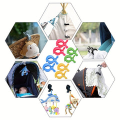 2pcs Baby Stroller Clips - Multicolor Stroller Accessories
