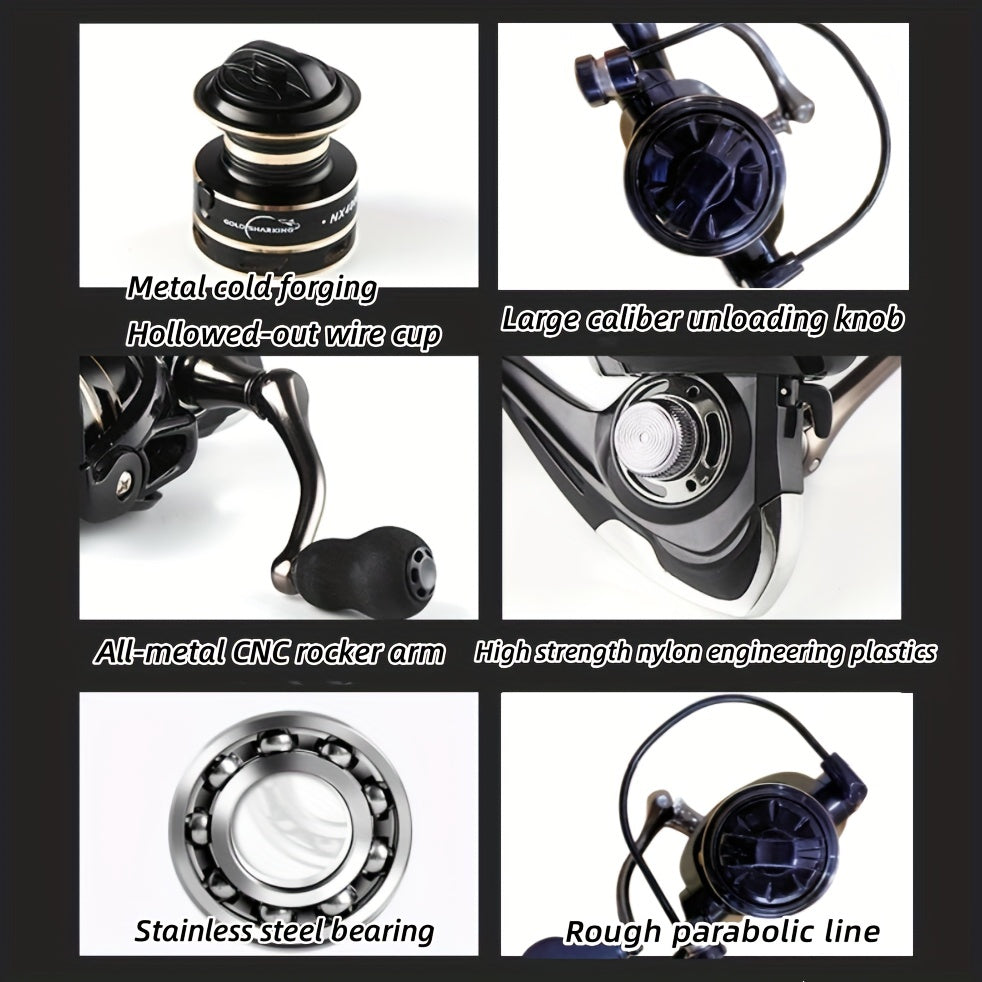 14 Ball Bearings Metal Spinning Fishing Reel for Long Casting & Freshwater