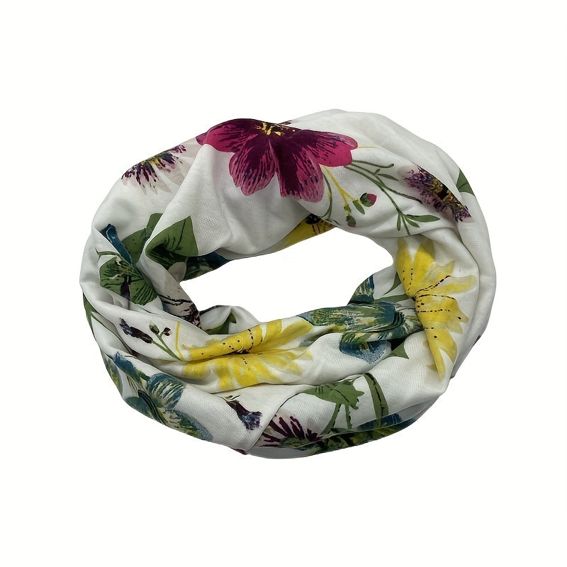 Flower Print Casual Beanie Elastic Skull Hat Women Turban Cap