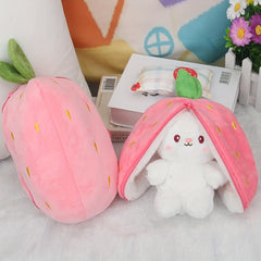 17.78 cm Reversible Bunny Pillow Plush Toy