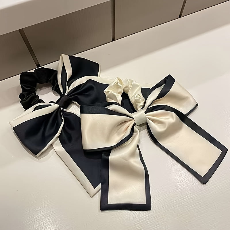 Summer Bow Hair Ring Women's And Streamer Big Hair Ring Hair Accessories