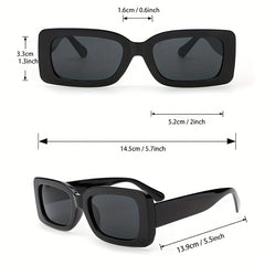 Square Frame Sunglasses Vintage Wrap Around Glasses UV400