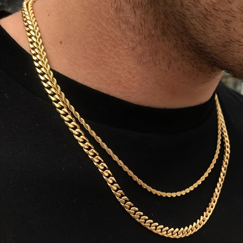 Men's Cuban Chain Necklace in Metal