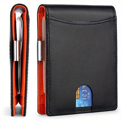 RFID Blocking Slim Bifold Leather Men's Wallet Gift
