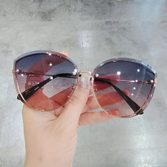 Oversized Cat Eye Sunglasses Gradient Lens UV400