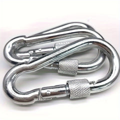 2pcs D-shaped Metal Buckle Spring Hook for Camping Hiking