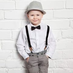 Kids Trousers Shorts Elastic Y Back Suspenders Adjustable Straps