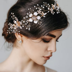 Bridal Headband Necklace Rhinestone Wedding Hair Accessories