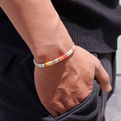 Colorful Bohemian Linen Woven Friendship Bracelet