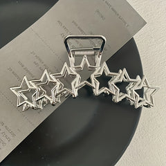 Y2K Alloy Star Hair Claw Clip Non Slip Silvery