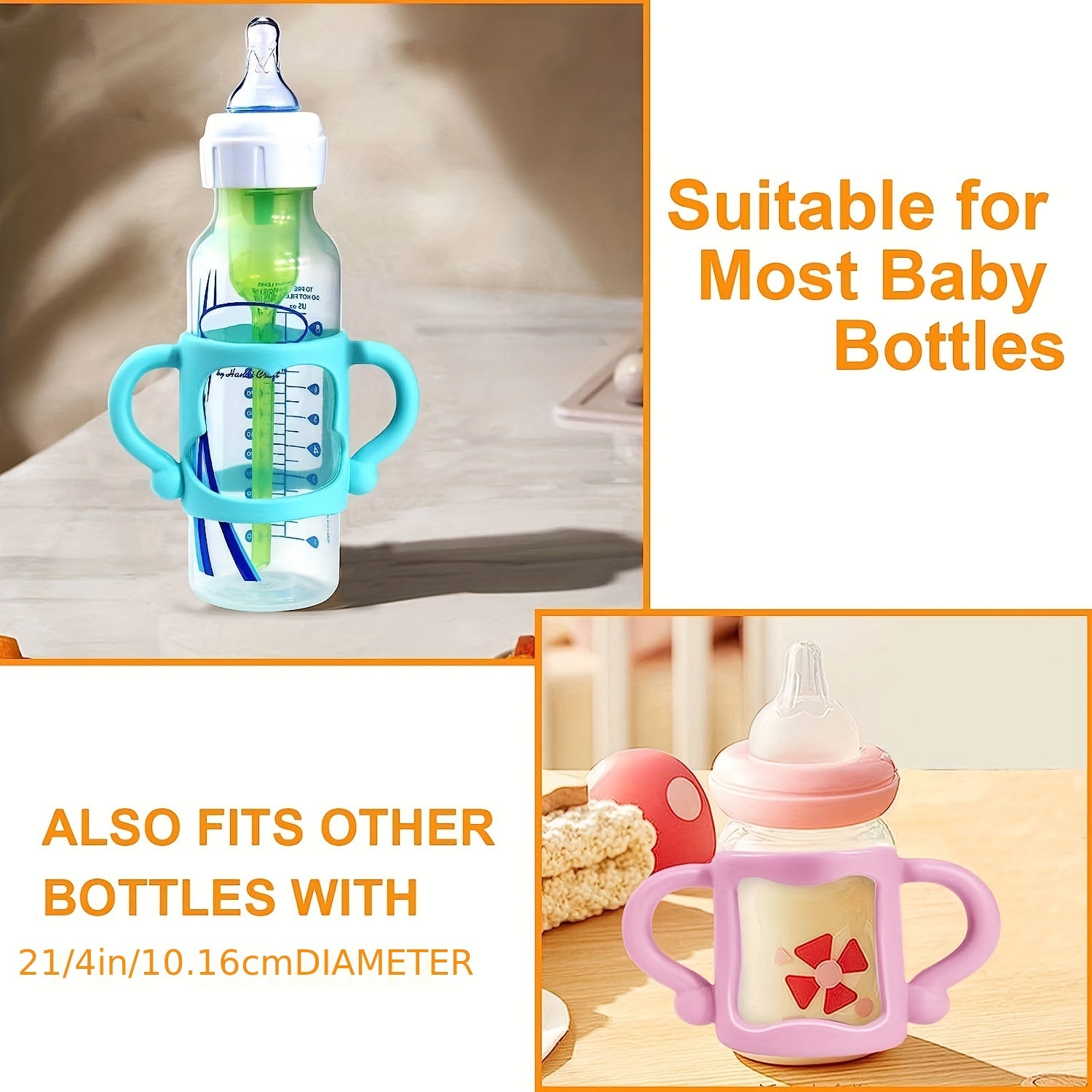 2pcs Baby Bottle Handles BPA Soft Silicone Bottle Handles