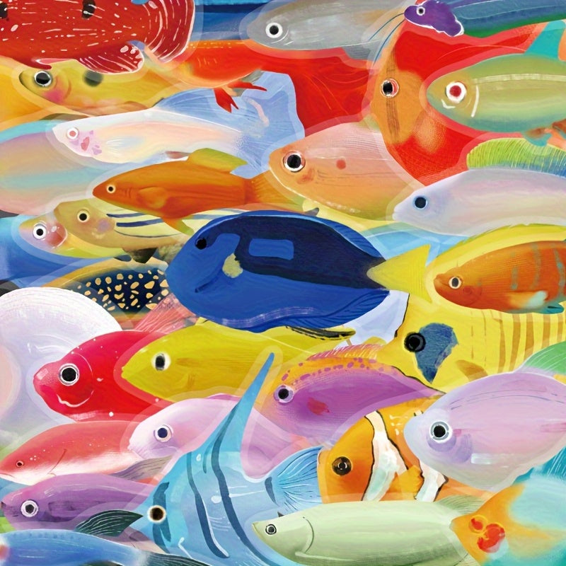 50pcs Tropical Fish Stickers for Desktop Decoration