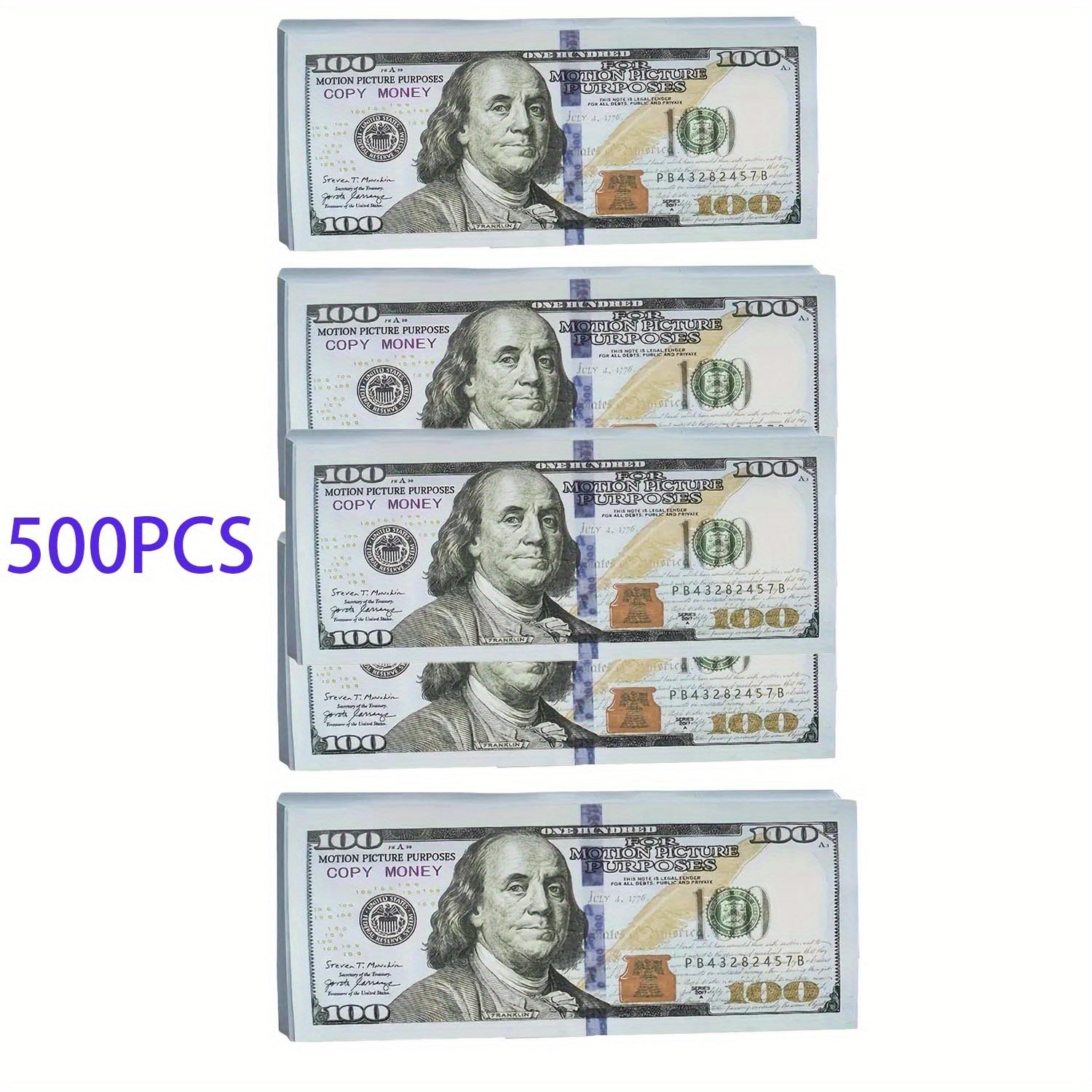 100 300 500 700pcs Movie Props Money Realistic 100 Dollar Bill Bill Props