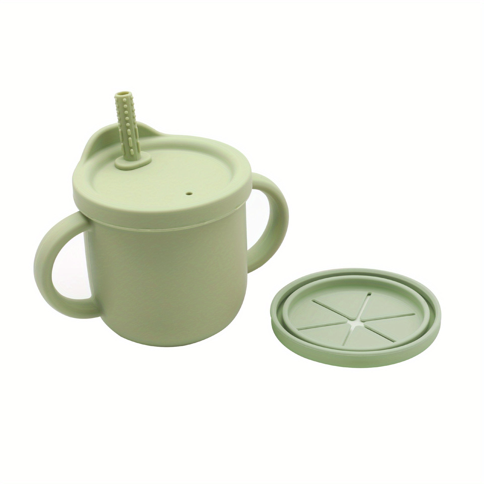 Kids' Silicone Snack Cup with Handles Anti Fall & Splash