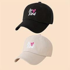 Be Kind Embroidery Baseball Cap Unisex Casual Couple Dad Hats