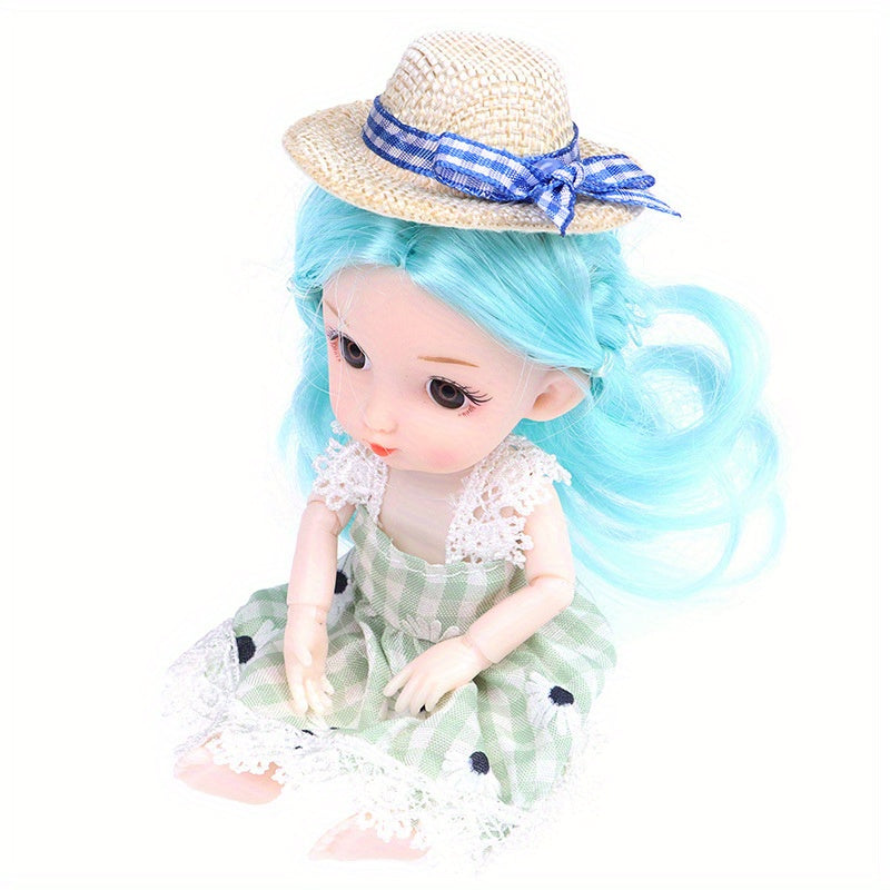 4pcs Straw Hats Set DIY Craft Doll Accessories Party Decorations