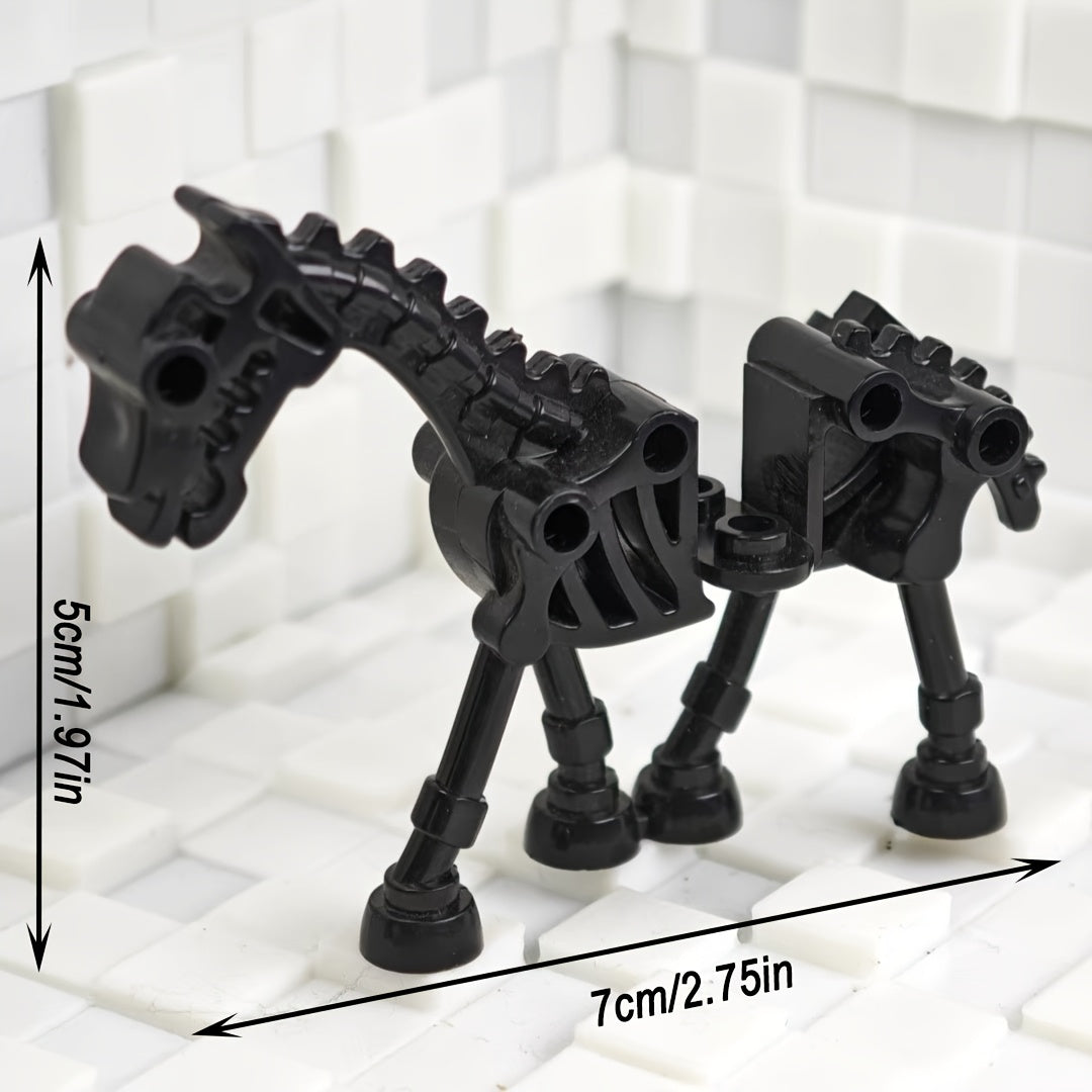 ABS Skeleton Warhorse Building Blocks Military Scene Knight on Horseback