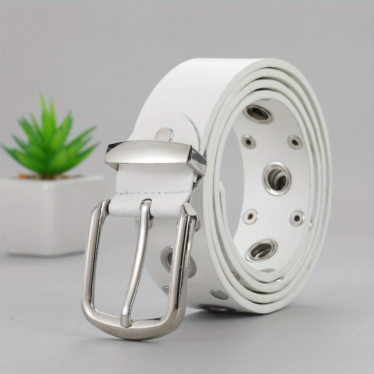 Men's Punch Ring Belt - Pure Leather