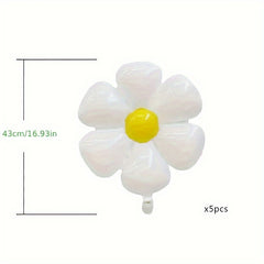 5pcs Daisy Aluminum Film Balloons for Parties and Events