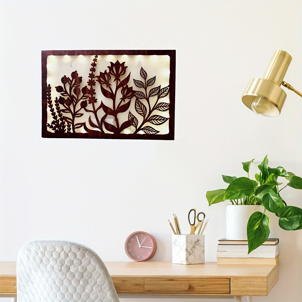 LED Retro Wooden Butterfly Wall Decoration Light