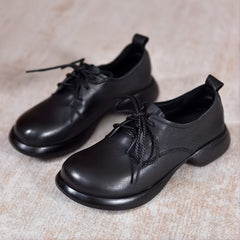 Women's Chunky Heeled Lace-up Oxford Shoes Comfortable Lightweight