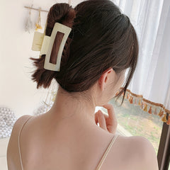 Acrylic Hair Claw Rectangular Style Solid Shark Claw for Thick Hair