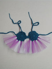 Baby s Mermaid Dress Up Costume Hand knitted Sweater Set