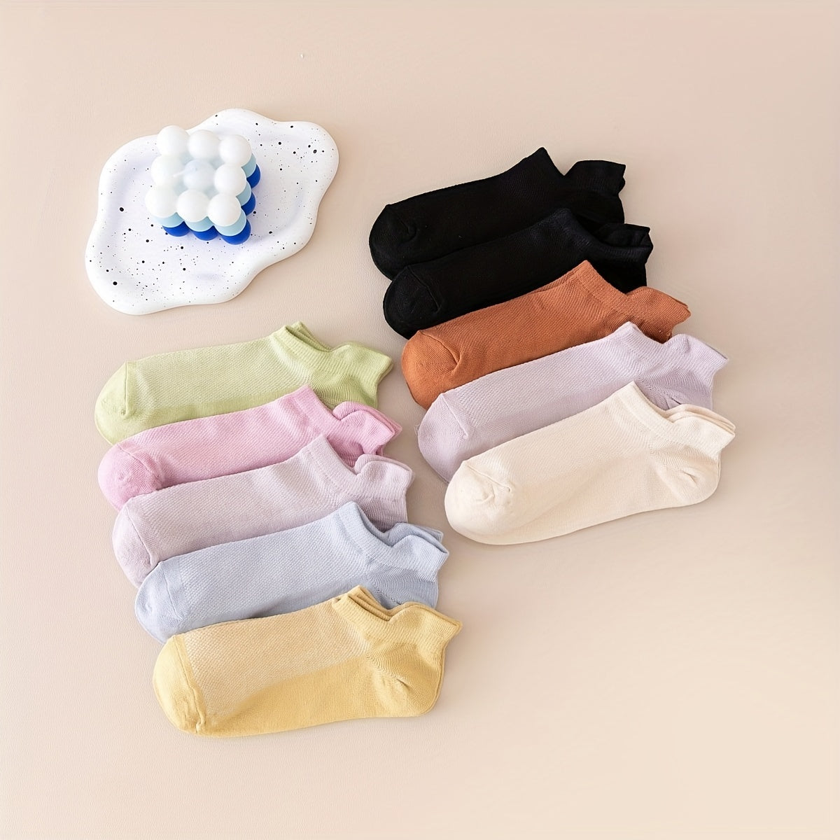 10 Pairs Women's Ankle Socks Soft & Lightweight Low Cut Stockings