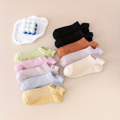 10 Pairs Women's Ankle Socks Soft & Lightweight Low Cut Stockings