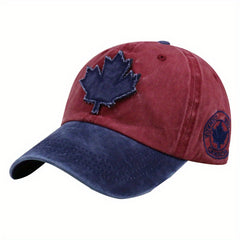 Maple Leaf Baseball Cap Washed Duck Cap Spring Summer Outdoor Hat