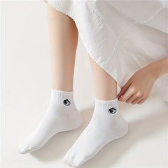 5 Pairs Cute Cartoon Printed Crew Socks Women's Stockings