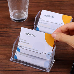Modern Acrylic Desktop Card Holder for Creative Storage