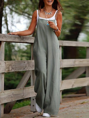 Wide Leg Cami Romper Sleeveless Jumpsuit for Summer
