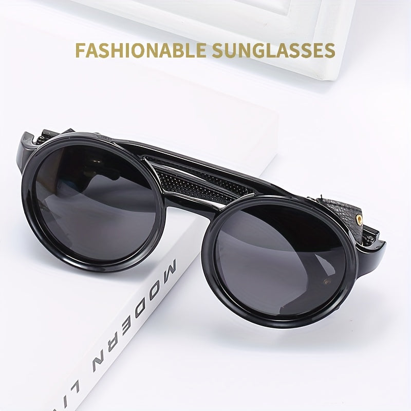 Vintage Round Frame Steampunk Sunglasses UV400