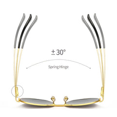 Men's Vintage Aviator Sunglasses Metal Double Girder Travel Glasses