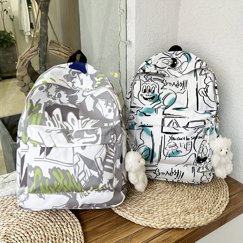 Graffiti Style Backpack for Outdoor Travel