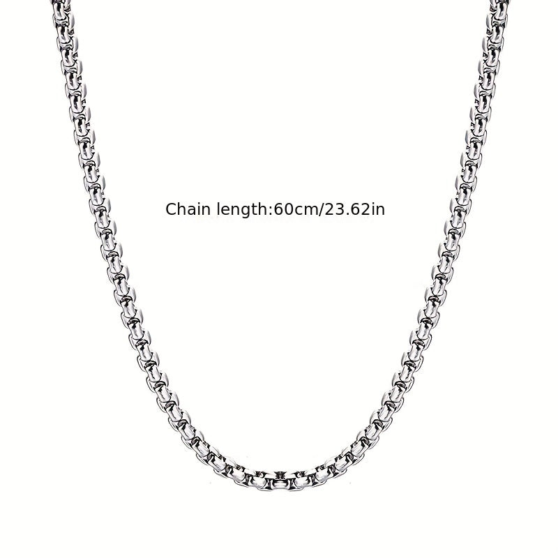 Men's Titanium Steel Necklace Hip hop Pendant with Chain