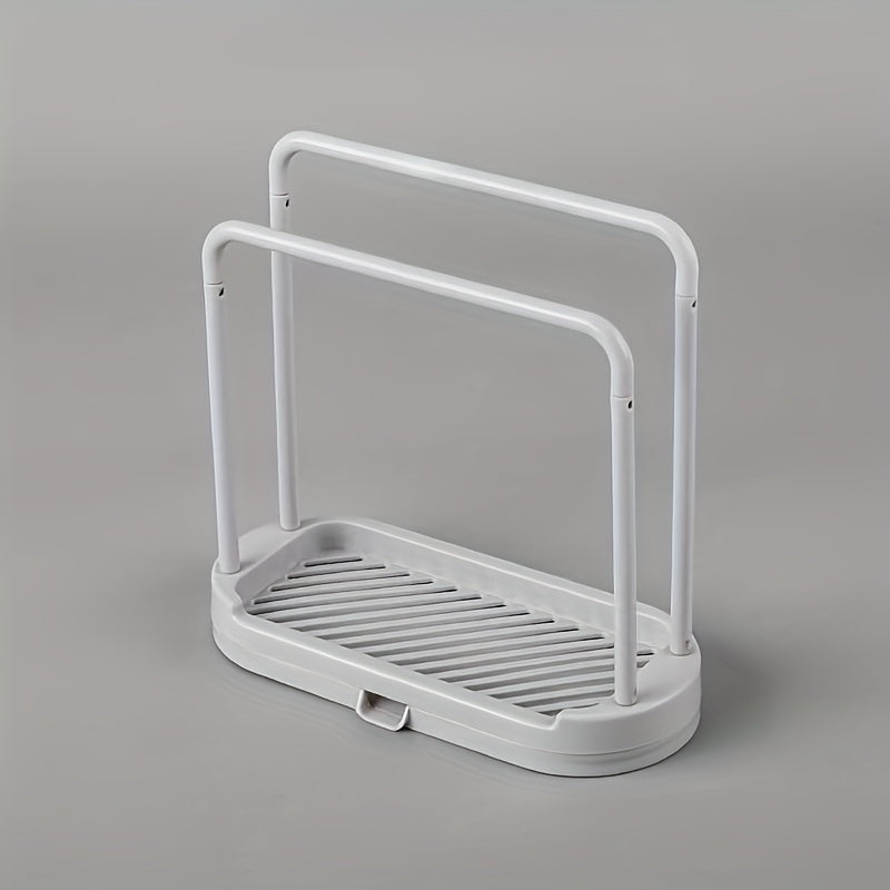 Kitchen Sponge Holder Dishcloth Hook Sink Rack Tray Organizer