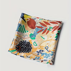 Boho Graphic Square Scarf Classic Satin Neckerchief Silk Bandana Head Wraps