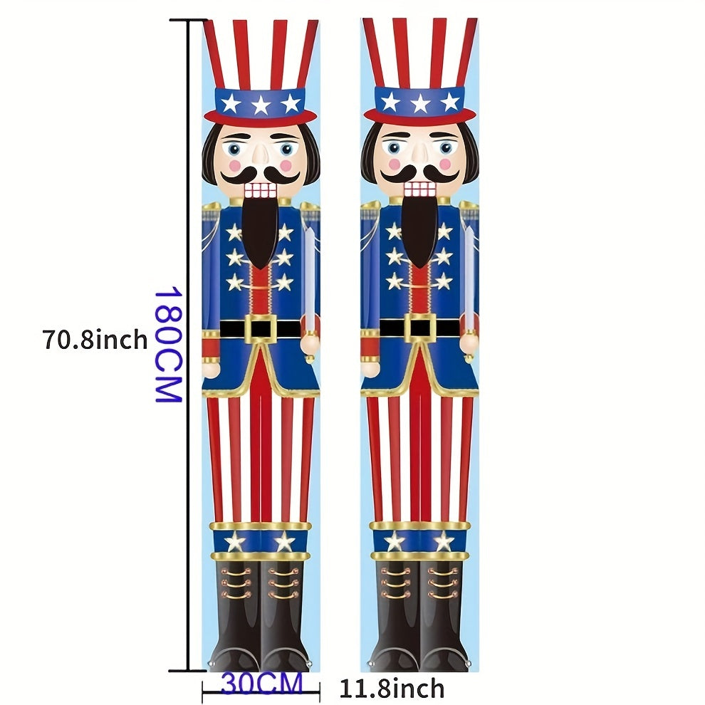 Nutcracker Christmas Couplets Hanging Cloth Banner Party Decoration