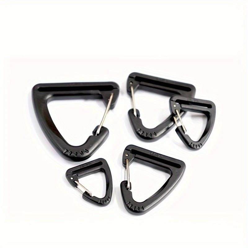 5pcs Triangle Plastic Hanging Buckle Carabiner Outdoor Camping Backpack Hook