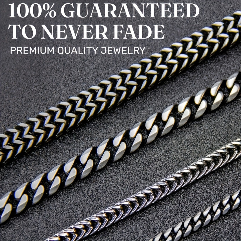 Stylish Hip Hop Chain Necklace Stainless Steel Decorative Accessories